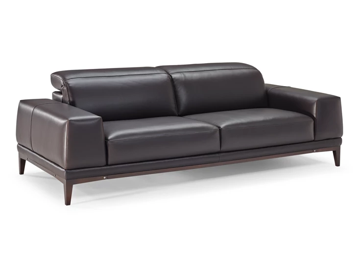 Salon Borghese 2826 unit 009 3-zit leder donkerbruin Natuzzi Italia