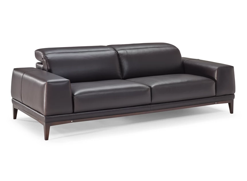 Salon Borghese 2826 unit 009 3-zit leder donkerbruin Natuzzi Italia