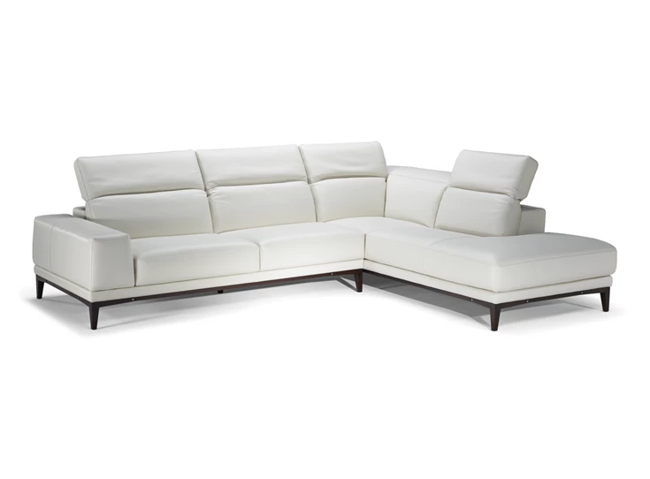 Hoofdsteunen verstelbaar Hoeksalon Borghese 2826 unit 018 481 leder wit Natuzzi Italia