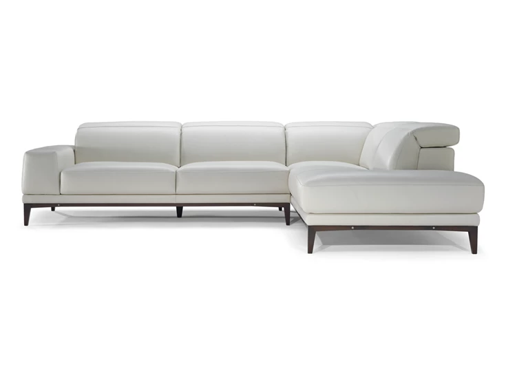 Front Hoeksalon Borghese 2826 unit 018 481 leder wit Natuzzi Italia
