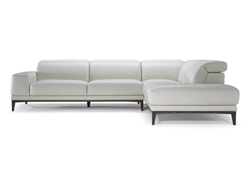 Front Hoeksalon Borghese 2826 unit 018 481 leder wit Natuzzi Italia