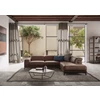 Sfeerfoto Hoeksalon Borghese 2826 unit 018 481 leder bruin Natuzzi Italia