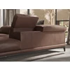 Achterkant Sfeerfoto Hoeksalon Borghese 2826 unit 018 481 leder bruin Natuzzi Italia