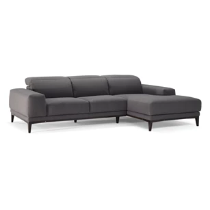 Salon Borghese 2826 met longchair stof donkergrijs Natuzzi Italia