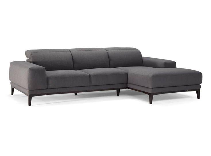 Salon Borghese 2826 met longchair stof donkergrijs Natuzzi Italia