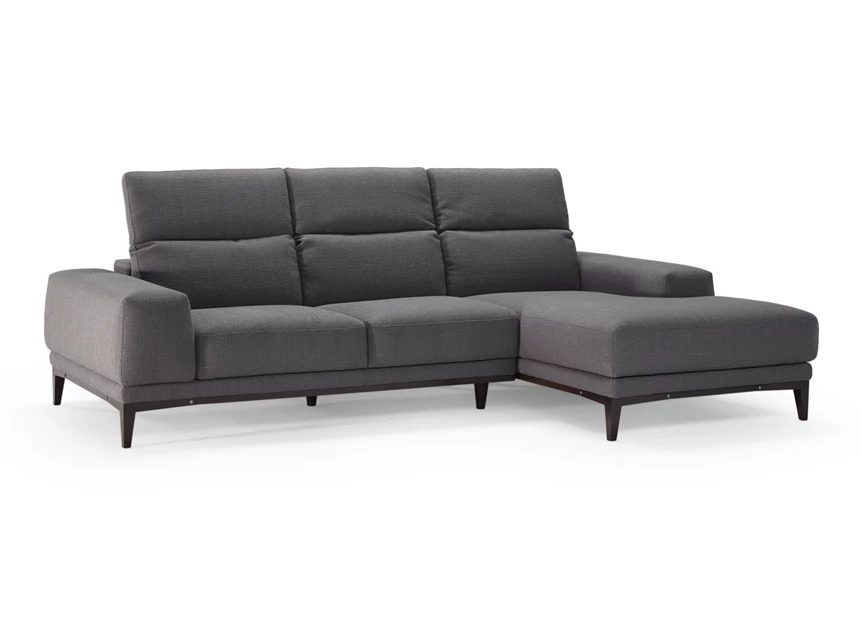 Hoofdsteunen verstelbaar Salon Borghese 2826 met longchair stof donkergrijs Natuzzi Italia