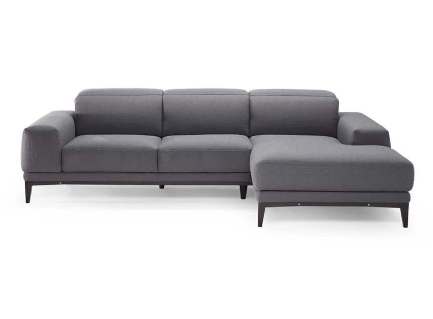 Front Salon Borghese 2826 met longchair stof donkergrijs Natuzzi Italia