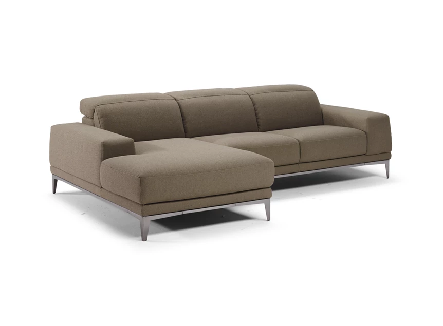 Salon Borghese V826 met longchair stof metalen onderstel Natuzzi Italia