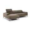 Hoofdsteun recht Salon Borghese V826 met longchair stof metalen onderstel Natuzzi Italia