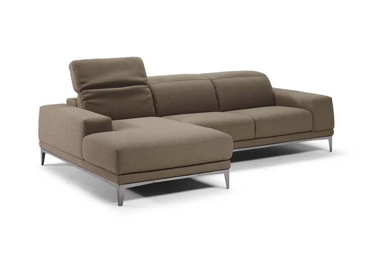Hoofdsteun recht Salon Borghese V826 met longchair stof metalen onderstel Natuzzi Italia