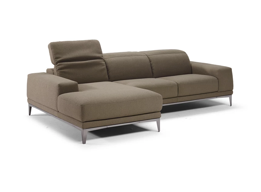 Hoofdsteun recht Salon Borghese V826 met longchair stof metalen onderstel Natuzzi Italia