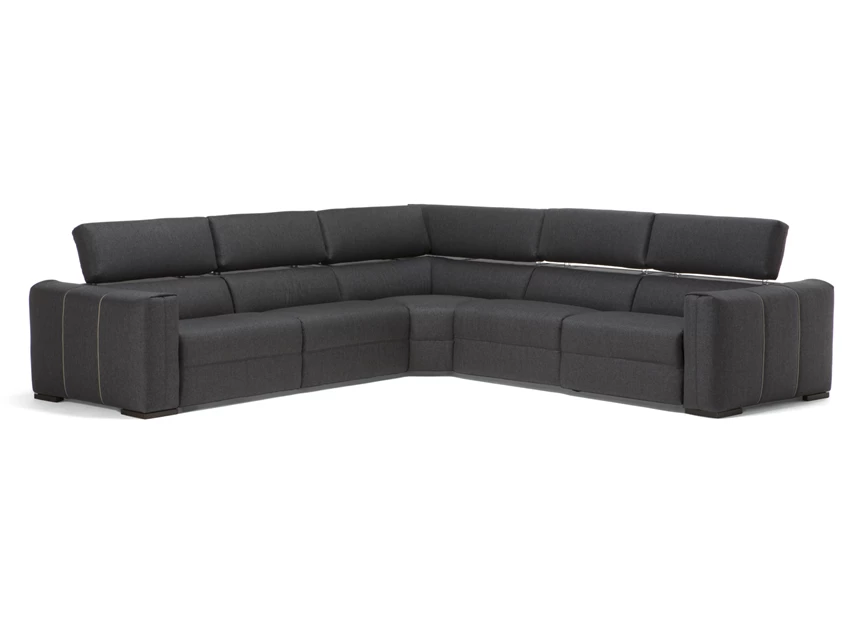 Hoofdsteunen verstelbaar Hoekzetel Balance 3030 stof donkergrijs Natuzzi Italia