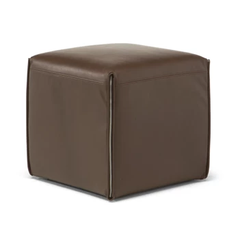 Poef Campus R147 leder donkerbruin Natuzzi Italia