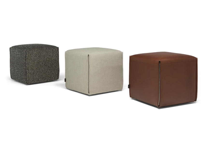 Collectie Poef Campus R147 stof leder Natuzzi Italia