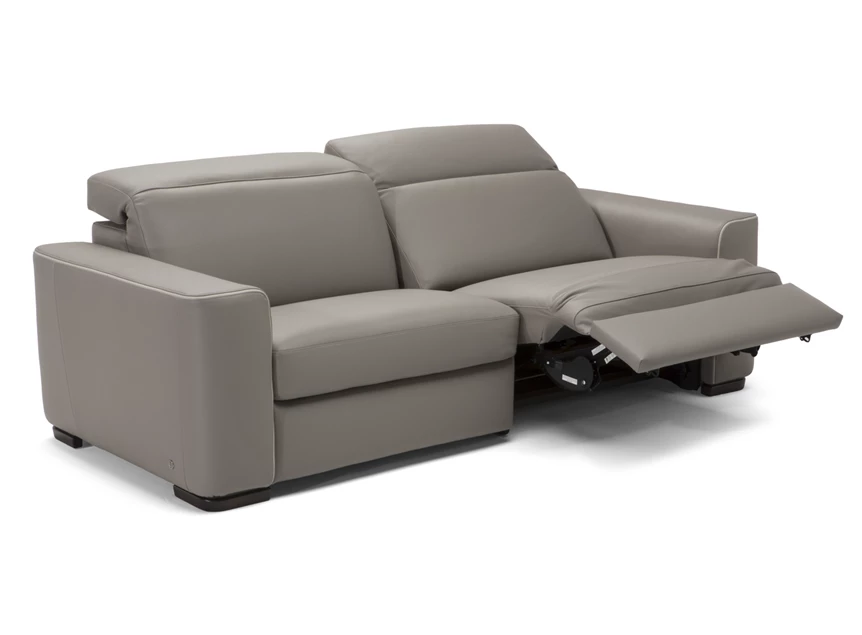 Salon canapé 3-zit Diesis elektrische relax leder taupe Natuzzi Italia