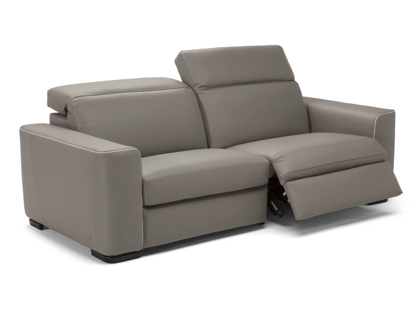 Voeteneinde verstelbaar Salon canapé 3-zit Diesis elektrische relax leder taupe Natuzzi Italia