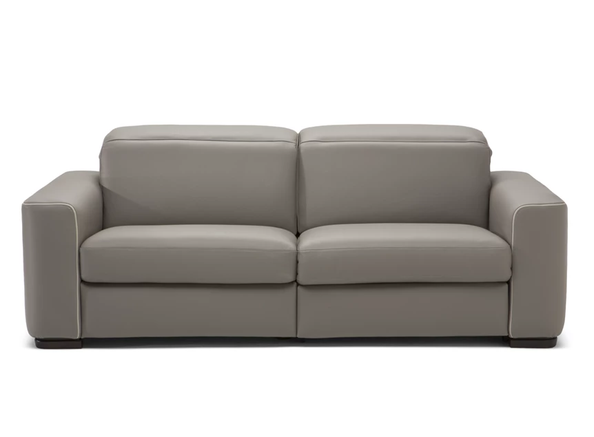 Front Salon canapé 3-zit Diesis elektrische relax leder taupe Natuzzi Italia