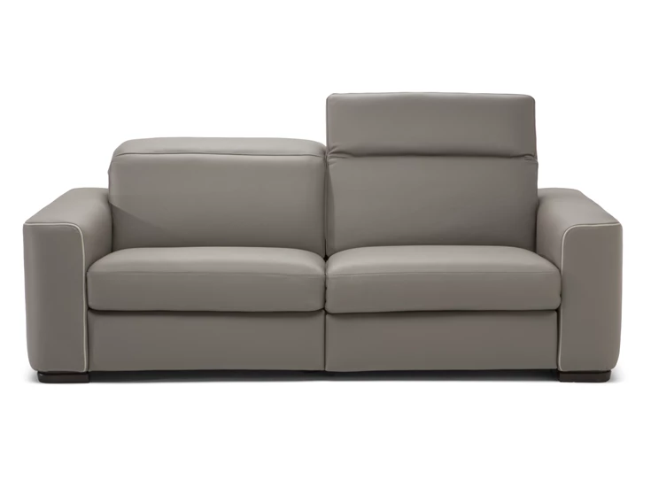 Hoofdsteun recht Salon canapé 3-zit Diesis elektrische relax leder taupe Natuzzi Italia