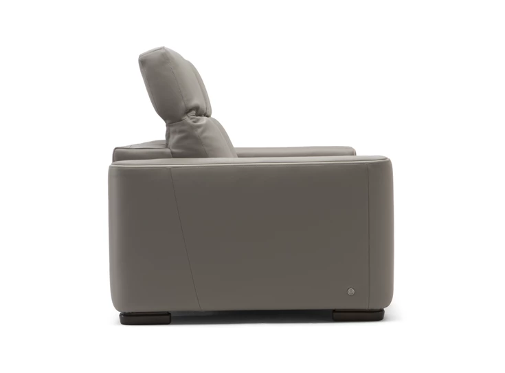 Zijde versteld Salon canapé 3-zit Diesis elektrische relax leder taupe Natuzzi Italia