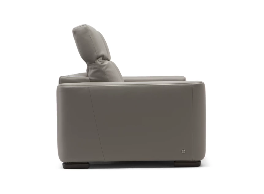 Zijde versteld Salon canapé 3-zit Diesis elektrische relax leder taupe Natuzzi Italia