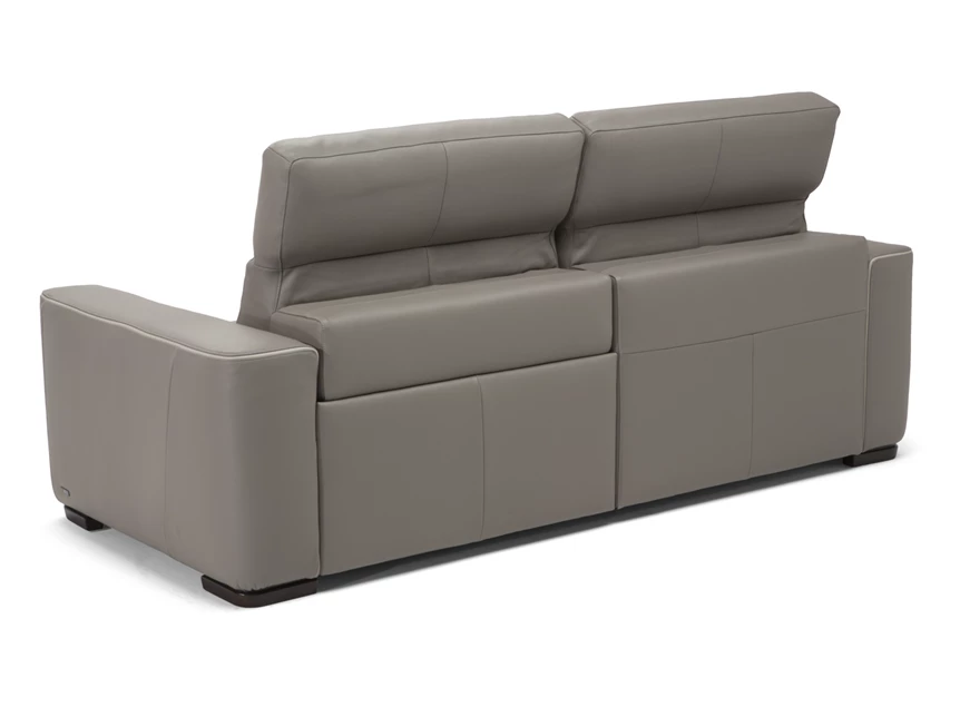 Hoofdsteunen open Salon canapé 3-zit Diesis elektrische relax leder taupe Natuzzi Italia