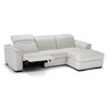 Verstelbaar voeteneinde Zetel Diesis 2828 met longchair en relax leder beige Natuzzi Italia