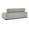 Verstelbare hoofdsteunen Zetel Diesis 2828 met longchair en relax leder beige Natuzzi Italia