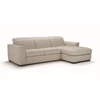 Slaapbank Zetelbed Diesis 2828 met longchair leder beige Natuzzi Italia