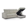 Opbergvak Zetelbed Diesis 2828 met longchair leder beige Natuzzi Italia