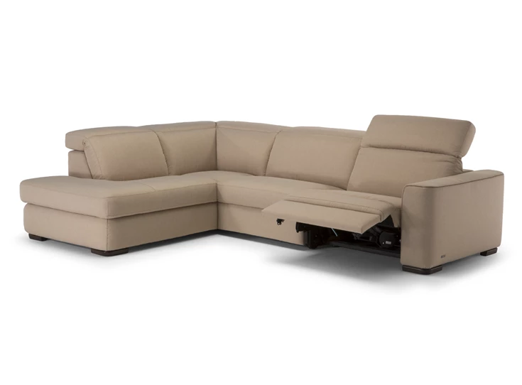 Elektrische relax Hoekzetel Diesis 2828 open eiland stof zand Natuzzi Italia