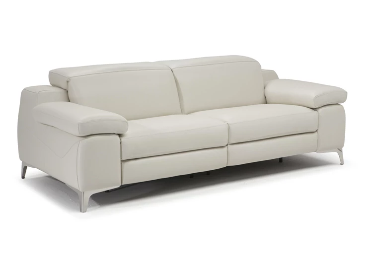 Zijkant Salon canapé 3-zit Duca 2959 leder beige Natuzzi Italia