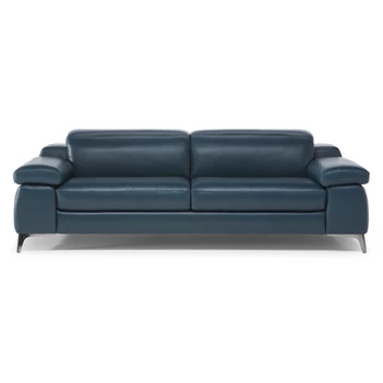 Salon canapé Duca 3-zit leder blauw Natuzzi Italia