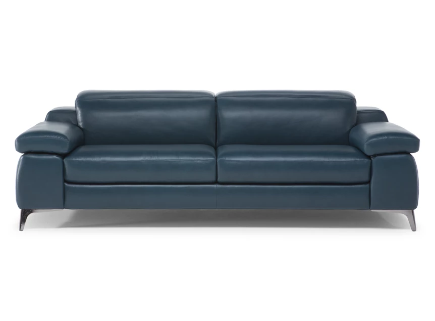 Salon canapé Duca 3-zit leder blauw Natuzzi Italia