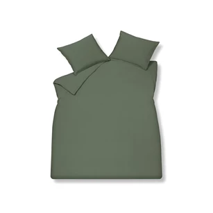 CLLA20201 149 Vandyck dekbedovertrek washed cotton earth green 140x220cm