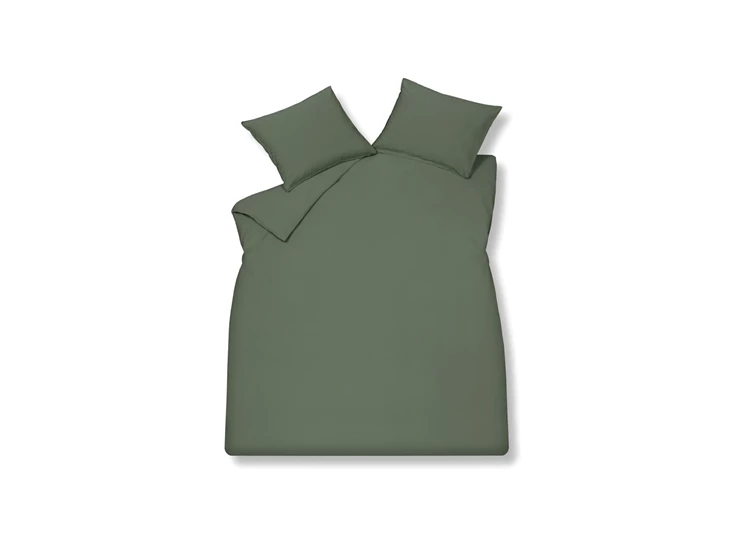 CLLA20201 149 Vandyck dekbedovertrek washed cotton earth green 140x220cm