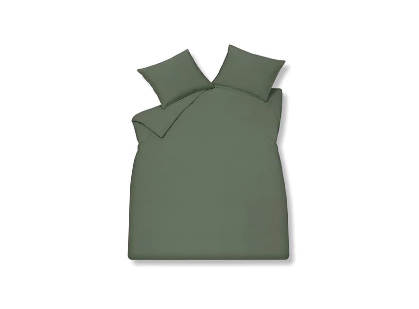CLLA20201 149 Vandyck dekbedovertrek washed cotton earth green 140x220cm