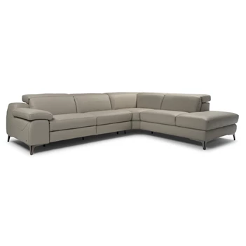 Hoekzetel Duca 2959 leder taupe Natuzzi Italia