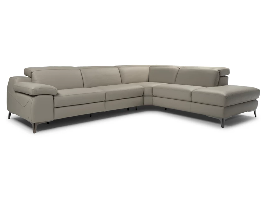 Hoekzetel Duca 2959 leder taupe Natuzzi Italia