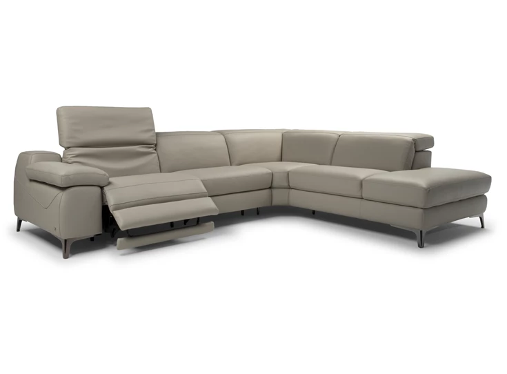 Elektrische relax Hoekzetel Duca 2959 leder taupe Natuzzi Italia