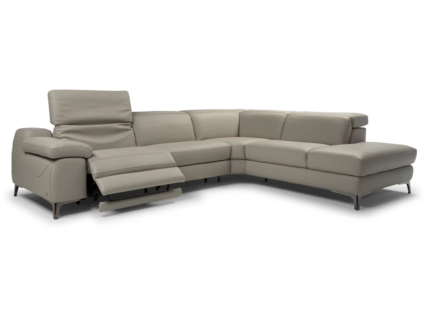 Elektrische relax Hoekzetel Duca 2959 leder taupe Natuzzi Italia