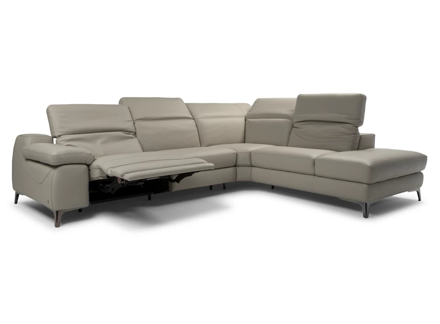 Hoofdsteunen recht Hoekzetel Duca 2959 leder taupe Natuzzi Italia