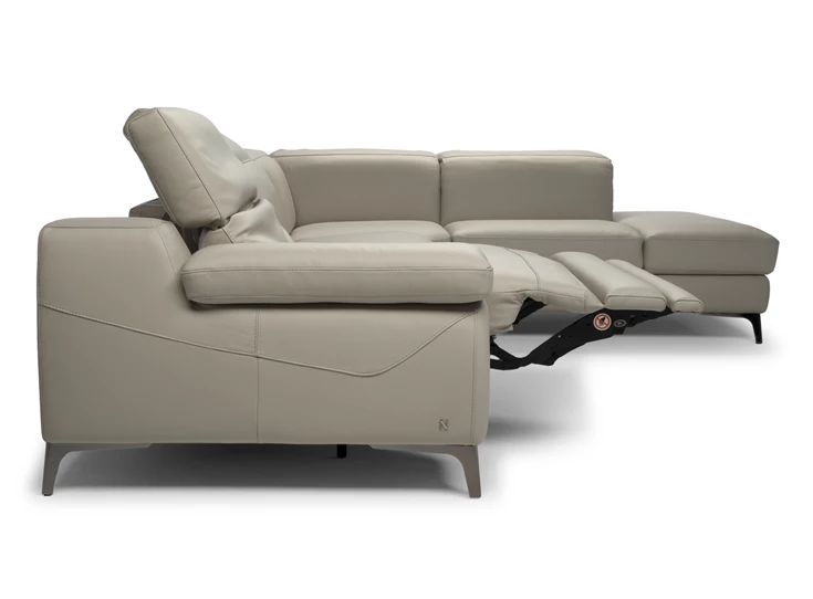 Zijkant relax Hoekzetel Duca 2959 leder taupe Natuzzi Italia