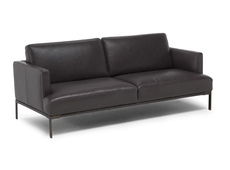Zetel 3-zit Estro 3042 leder zwart Natuzzi Italia