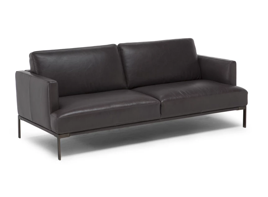 Zetel 3-zit Estro 3042 leder zwart Natuzzi Italia