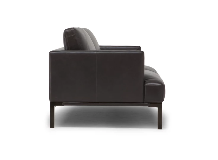 Zijkant Zetel 3-zit Estro 3042 leder zwart Natuzzi Italia