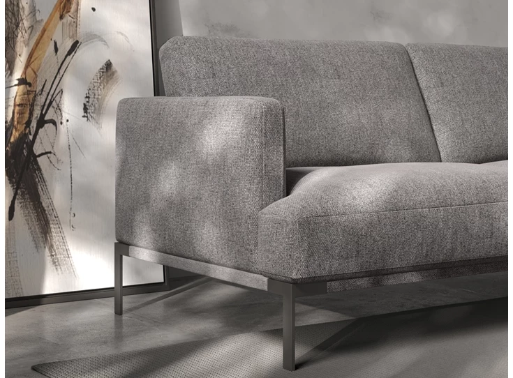 Detail Zetel 3-zit Estro 3042 stof grijs Natuzzi Italia