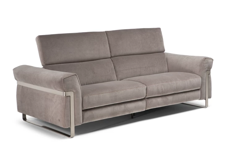 Hoofdsteunen verstelbaar Canapé 3-zit Fidelio 2907 stof taupe Natuzzi Italia