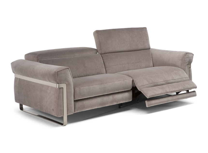 Elektrische relax Canapé 3-zit Fidelio 2907 stof taupe Natuzzi Italia