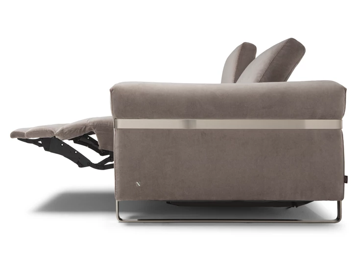 Zijde relax Canapé 3-zit Fidelio 2907 stof taupe Natuzzi Italia