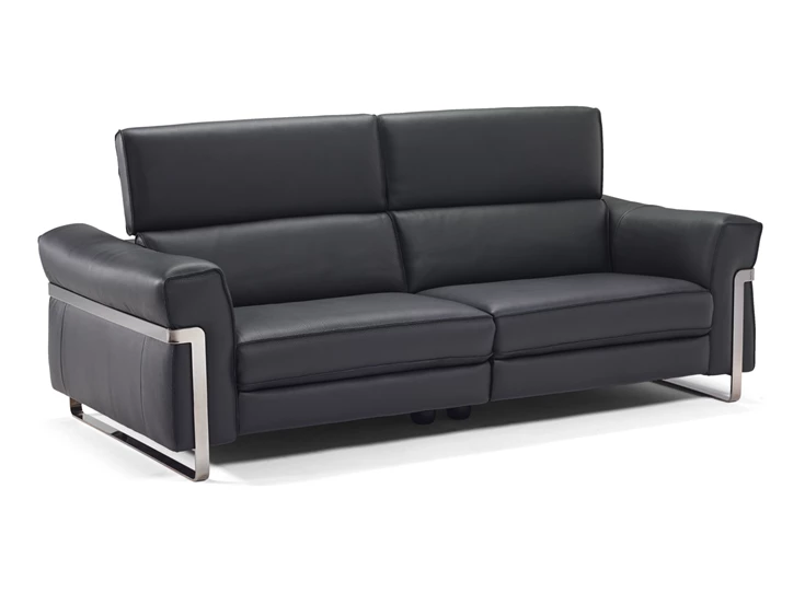 Hoofdsteunen verstelbaar Canapé 3-zit Fidelio 2907 leder zwart Natuzzi Italia